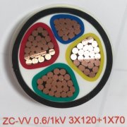 ZC-VV 3X120+1X70 阻燃聚氯乙烯